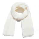 White Chunky Cable Knit Winter Scarf for Women and Men, 190x30 cm Warm Oversized Wrap, Soft Cashmere-Like Acrylic for Cold Weather Christmas Gift