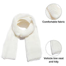 White Chunky Cable Knit Winter Scarf for Women and Men, 190x30 cm Warm Oversized Wrap, Soft Cashmere-Like Acrylic for Cold Weather Christmas Gift