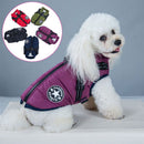Army Green Winter Waterproof Dog Jacket with Built-in Harness, Warm Padded Cotton Vest for Small and Medium Breeds, Size S with Reflective Safety Strips