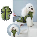 Green Waterproof Winter Dog Jacket with Built-in Harness, Windproof Warm Coat with Reflective Strips and Elastic Belly Band, Size XL for Large Dogs