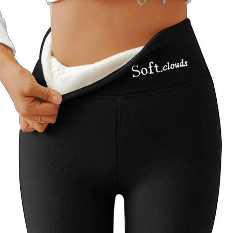Dark Gray Sherpa Fleece Lined High Waist Winter Leggings for Women, Thick Soft Thermal Pants with Slimming Stretchy Fit, Plus Size 3XL for Cold Weather