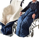 Lightweight Thickened Wheelchair Blanket with Plaid Outer Fabric, Windproof Warm Berber Fleece Lining for Legs and Waist, Half-Wrapped Style for Mobility
