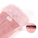 USB Rechargeable Heated Gloves for Women with 3-Level Temperature Control, Touchscreen Compatible Soft Suede with Coral Fleece Lining, Requires Power Bank