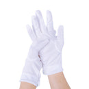White Adult One Size Fingerless Gloves with Snap Button Closure and Embroidered Seams, Perfect for Christmas Saint Nicholas Carnival Halloween Costume Parties
