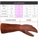 Long Thorn-Resistant Gardening Gloves for Women, Rose Pruning and Cactus Handling Protective Arm Covers, Thick Cowhide Leather with Cotton Lining