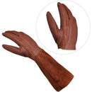Long Thorn-Resistant Gardening Gloves for Women, Rose Pruning and Cactus Handling Protective Arm Covers, Thick Cowhide Leather with Cotton Lining