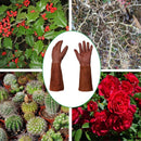 Long Thorn-Resistant Gardening Gloves for Women, Rose Pruning and Cactus Handling Protective Arm Covers, Thick Cowhide Leather with Cotton Lining