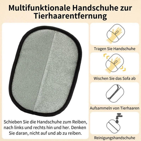 2-Piece Electrostatic Pet Hair Removal Gloves for Cats and Dogs, Reusable Washable Grooming Mitt for Furniture Clothing and Car Seats