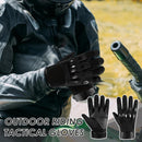 Black Men's Motorcycle Tactical Gloves with Knuckle Protection, Breathable Mesh Vents, Non-Slip Silicone Palm, Touchscreen Fingertips for Riding and Training