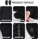 Black Men's Motorcycle Tactical Gloves with Knuckle Protection, Breathable Mesh Vents, Non-Slip Silicone Palm, Touchscreen Fingertips for Riding and Training