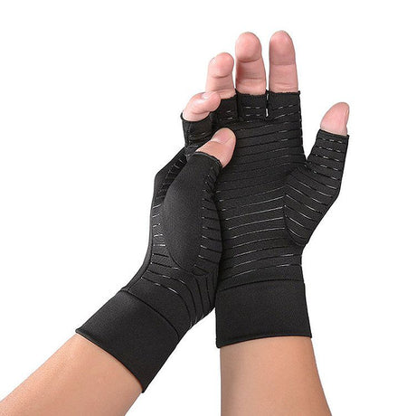 Black Small Arthritis Compression Gloves for Hand Pain and Swelling Relief, Mild Support for Osteoarthritis Stiffness and Mobility with Non-Slip Grip