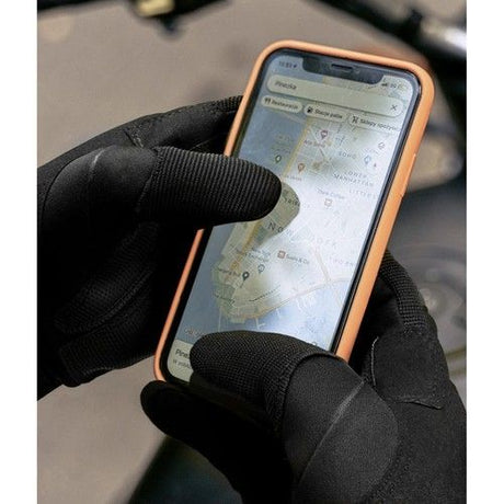 Black Tactical Military Gloves with Touchscreen Compatibility, Reinforced Nylon Construction with Non-Slip Panels and Adjustable Velcro Cuffs Size L