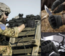 Black Tactical Military Gloves with Touchscreen Compatibility, Reinforced Nylon Construction with Non-Slip Panels and Adjustable Velcro Cuffs Size L