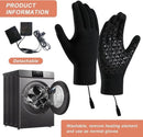 USB Heated Gloves with Touchscreen and Removable Heating Core, Fast Heating Anti-Slip Acrylic Knit for Winter Sports and Outdoor Activities, Requires 5V2A Power
