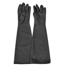 Rubber Sandblasting Gloves 60 cm Length for Sandblasting Cabinets, Cotton Lined Abrasion Resistant Sleeves with Rough Surface for Secure Grip in Heavy-Duty Work