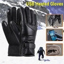 Electric Heated Gloves for Winter Cycling Motorcycle Skiing and Fishing, USB Gear Heating System Requires Power Bank for Warmth and Outdoor Comfort