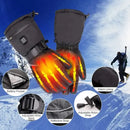 Rechargeable Heated Mittens Gloves with 4000mAh Lithium Battery, 3 Temperature Settings 30-45°C, Water-Repellent Touchscreen Compatible Size L