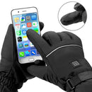 Rechargeable Heated Mittens Gloves with 4000mAh Lithium Battery, 3 Temperature Settings 30-45°C, Water-Repellent Touchscreen Compatible Size L