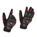 Red Full Finger Outdoor Cycling Motorcycle Sports Gloves, Nylon Material with Comfortable Sweat Holes and Joint Protection, Anti-Slip Anti-Impact Size XL