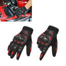 Red Full Finger Outdoor Cycling Motorcycle Sports Gloves, Nylon Material with Comfortable Sweat Holes and Joint Protection, Anti-Slip Anti-Impact Size XL