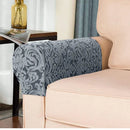 Stretchy Armrest Covers Set of 2 for Sofa and Armchair, Soft Spandex Polyester Jacquard Fabric with Non-Slip Design, Furniture Protectors Machine Washable Easy Care