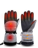 Electric Heated Gloves for Men and Women with 3 Heat Levels, Carbon Fiber Heating Panels and 3M Thinsulate Cotton, Waterproof PU Palm for Winter Sports