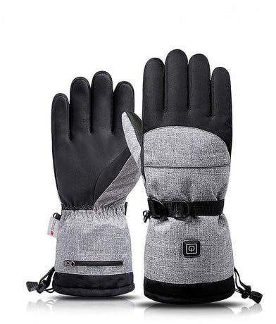 Electric Heated Gloves for Men and Women with 3 Heat Levels, Carbon Fiber Heating Panels and 3M Thinsulate Cotton, Waterproof PU Palm for Winter Sports