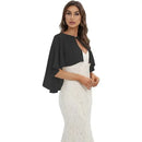 Chiffon Capelet Shawl Wrap for Women Evening Dress Wedding, Button Front Lightweight Flowing Design with Two Wearing Styles, Hand Wash Cold for Easy Care