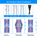 Thigh High Compression Socks for Women Men 23-32 mmHg Open Toe, Level 2 Support for Varicose Veins Edema, Breathable Cotton Spandex with Silicone Dotted Bands