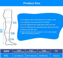 Thigh High Compression Stockings for Women Men 23-32 mmHg Closed Toe, Level 2 Support for Varicose Veins Edema, Breathable Cotton Spandex with Silicone Dotted Bands