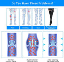 Thigh High Compression Stockings for Women Men 23-32 mmHg Closed Toe, Level 2 Support for Varicose Veins Edema, Breathable Cotton Spandex with Silicone Dotted Bands