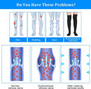Thigh High Compression Socks for Women Men 15-21 mmHg Closed Toe, Level 1 Support for Edema Pregnancy, Breathable Polyester with Non-Slip Cuffs for All-Day Wear
