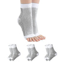 White Neuropathy Socks 3 Pairs L/XL, Soothing Compression for Neuropathy Pain Tendinitis Plantar Fasciitis, Breathable Nylon with Thermal Support for Ankle Relief