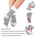 White Neuropathy Socks 3 Pairs S/M, Soothing Compression for Neuropathy Pain Tendinitis Plantar Fasciitis, Breathable Thermal Nylon with Ankle Support for Recovery