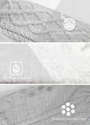 Gray Warm Non-Slip Knitted Thick Lined Cozy Winter Slippers for Women and Men, One Size Fits Most with Silicone Grips, Perfect for Home and Indoor Use