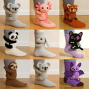 Funny Cute 3D Printed Animal Socks for Women, Sloth Rabbit Koala Designs, Warm Breathable Cotton Novelty Socks for Gifts and Daily Wear