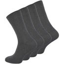 Dark Grey Loose Elastic Socks 8-Pack for Sensitive Legs, Piqué Woven Comfort Band for Even Pressure, Size 39-42 for Men and Women