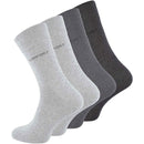Dark Grey Loose Elastic Socks 8-Pack for Sensitive Legs, Piqué Woven Comfort Band for Even Pressure, Size 39-42 for Men and Women