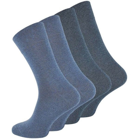 Dark Grey Loose Elastic Socks 8-Pack for Sensitive Legs, Piqué Woven Comfort Band for Even Pressure, Size 39-42 for Men and Women