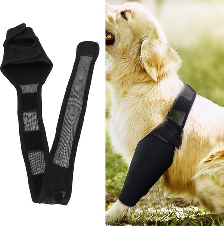 Dog Elbow Support Brace Compression Sleeve for Arthritis Dysplasia and Calluses, Increases Joint Temperature and Improves Circulation for Small to Medium Breeds Size M