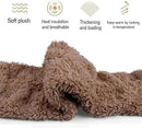 Brown Over Knee High Fuzzy Plush Teddy Slipper Socks for Women, Open Toe Non-Slip Design, Extra Long 55 cm for Warmth Indoors and Outdoors