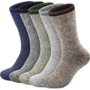 Men's Warm Wool Thermal Socks Pack, Thick Hiking Crew Boot Socks with Soft Breathable Fabric, Size UK 6-11 for Winter Outdoor Casual Wear