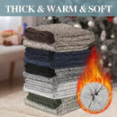 Men's Warm Wool Thermal Socks Pack, Thick Hiking Crew Boot Socks with Soft Breathable Fabric, Size UK 6-11 for Winter Outdoor Casual Wear