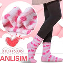 Pink Thick Plush Cozy Winter Socks for Women, Pack of Pairs with Fuzzy Warm Lining, Soft Breathable Fabric for US 5-10, Perfect for Slipper and Outdoor Wear