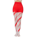 Christmas Over Knee and Thigh High Warm Socks, 70 cm Length Cozy Polyester Knit, Festive Design for Holiday Parties and Cold Weather Wear