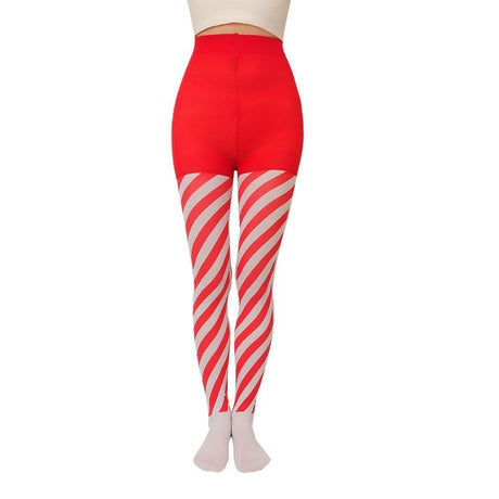 Christmas Over Knee and Thigh High Warm Socks, 70 cm Length Cozy Polyester Knit, Festive Design for Holiday Parties and Cold Weather Wear