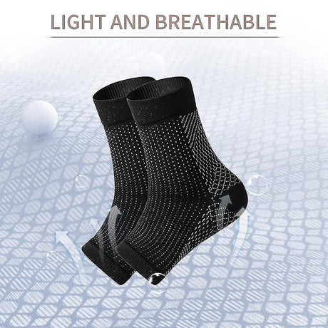 Black Neuropathy Socks 3 Pairs S/M, Soothing Compression for Neuropathy Pain Tendinitis Plantar Fasciitis, Breathable Thermal Nylon with Ankle Support and Stability