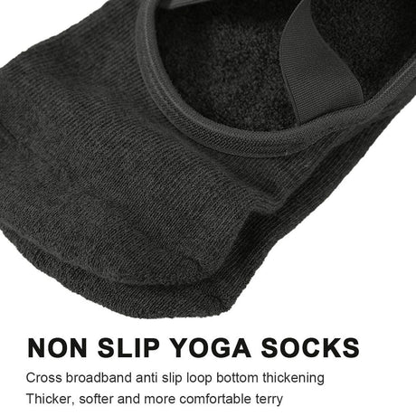 Women's Anti-Slip Yoga Pilates Ballet Dance Socks with Silicone Grips, Combed Cotton Breathable Design for US 5.5-11, Ideal for Barefoot Workouts and Home Use