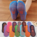 Black Anti-Slip Trampoline Socks for Adults, Cotton Polyester Spandex with Silicone Dots, Elastic Breathable Sports Socks for Indoor Playgrounds and Gyms