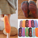 Black Anti-Slip Trampoline Socks for Adults, Cotton Polyester Spandex with Silicone Dots, Elastic Breathable Sports Socks for Indoor Playgrounds and Gyms
